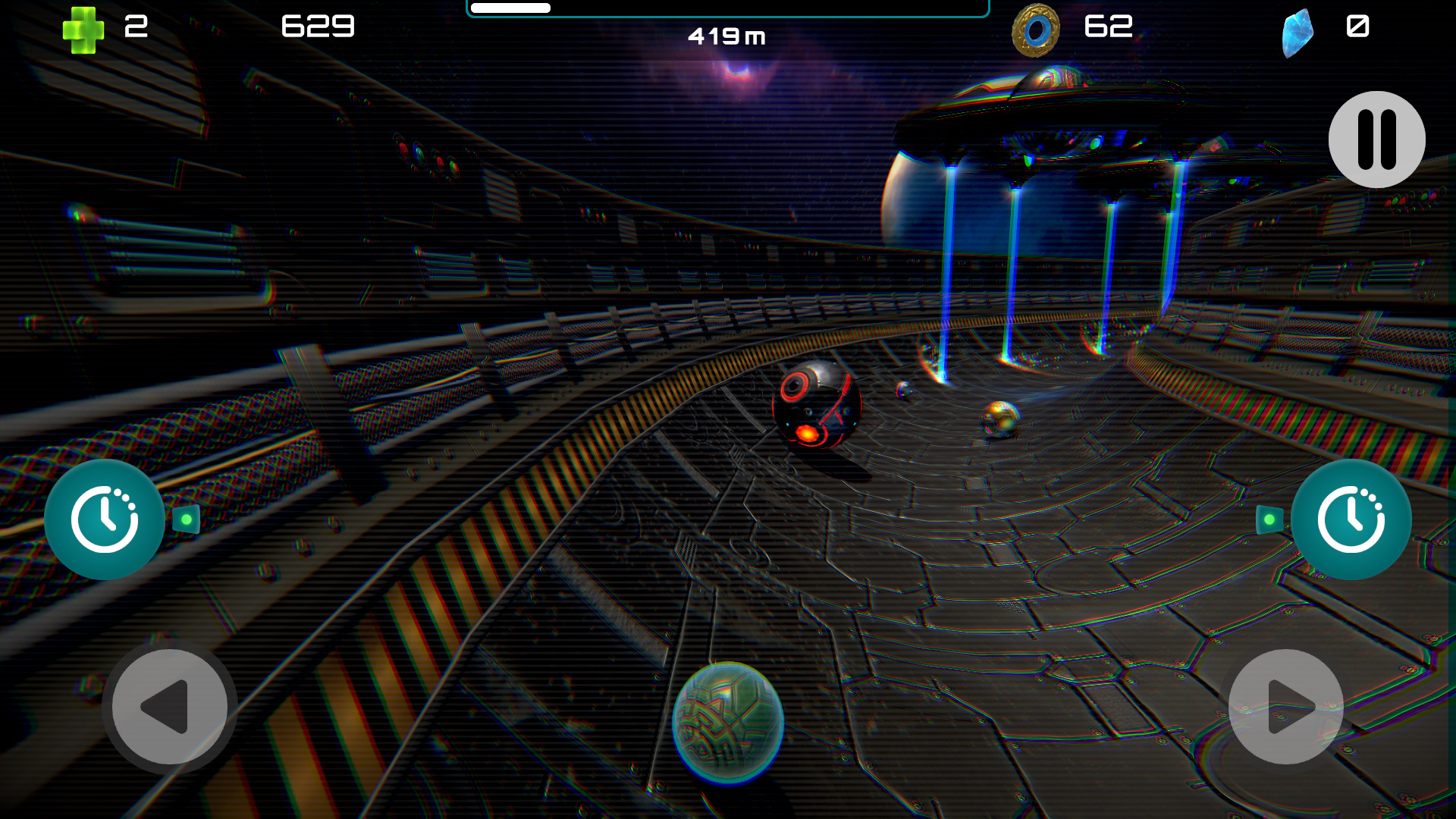 GravityBall — weaving between defenses on the road ahead